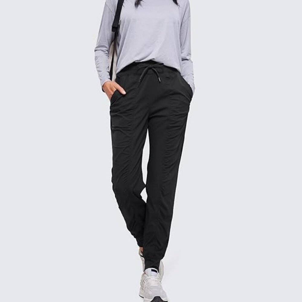 CRZ yoga black jogger pants M dance studio lululemon athleisure travel